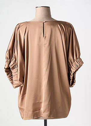 Top coupe fluide manches 3/4 marron LES ACOLYTES femme