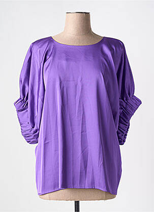 Top coupe fluide manches 3/4 violet LES ACOLYTES femme