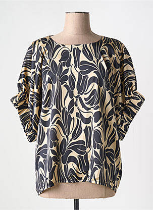 Blouse imprimé fantaisie manches courtes noir LES ACOLYTES femme
