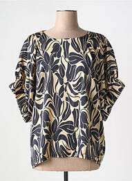 Blouse imprimé fantaisie manches courtes noir LES ACOLYTES femme