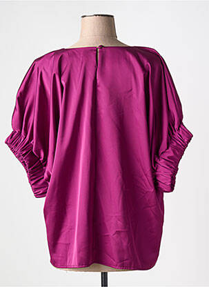 Top coupe fluide manches 3/4 violet fonce LES ACOLYTES femme
