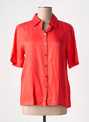 Chemisier coupe droite manches courtes rouge ANGE femme
