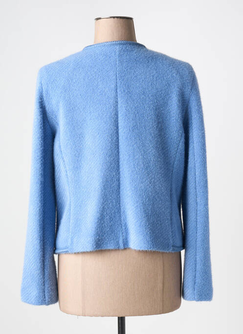 Veste casual col rond bleu MADE IN ITALY femme