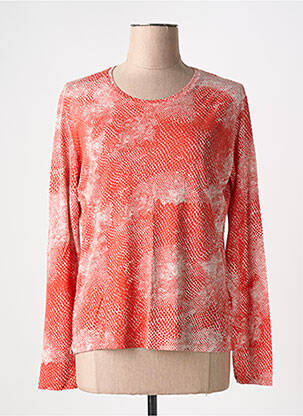 T-shirt manches longues manches longues orange MAJESTIC FILATURES femme