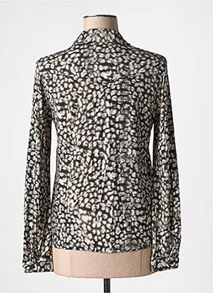 Chemisier coupe cintrée manches longues noir MAJESTIC FILATURES femme