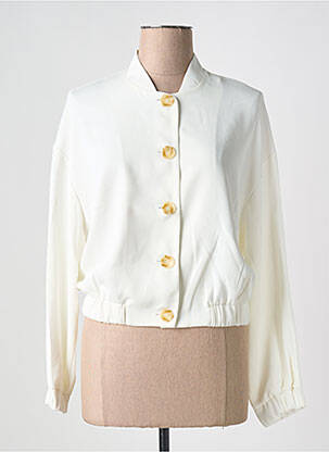Veste casual fermeture boutonnée sur le devant blanc EMA BLUE'S femme