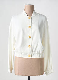 Veste casual fermeture boutonnée sur le devant blanc EMA BLUE'S femme