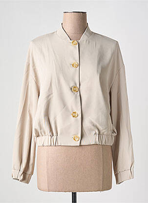 Veste casual fermeture boutonnée sur le devant beige EMA BLUE'S femme