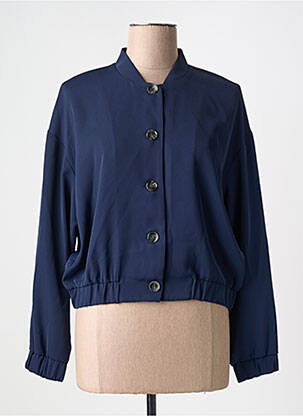 Veste casual fermeture boutonnée sur le devant bleu EMA BLUE'S femme