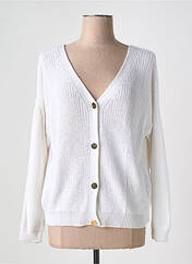 Gilet manches longues blanc ADN COLLECTION pour femme seconde vue