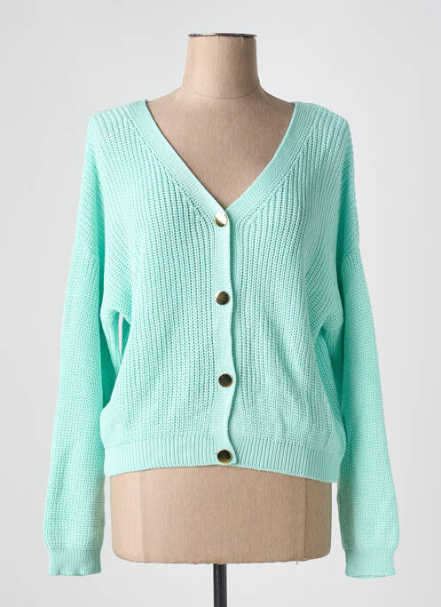 Gilet manches longues vert ADN COLLECTION pour femme