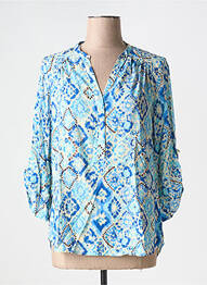 Blouse imprimé fantaisie manches 3/4 bleu EMA BLUE'S femme