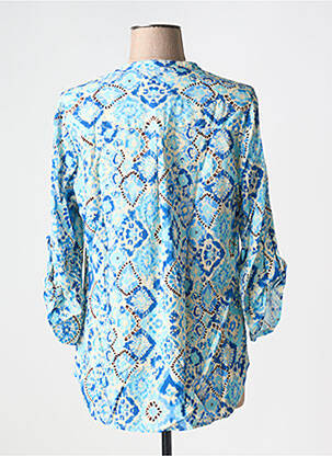 Blouse imprimé fantaisie manches 3/4 bleu EMA BLUE'S femme