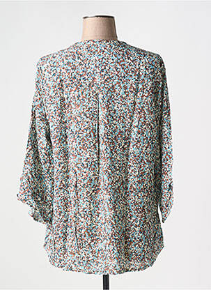 Blouse imprimé fantaisie manches 3/4 bleu EMA BLUE'S femme