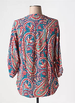 Blouse imprimé fantaisie manches 3/4 rouge EMA BLUE'S femme