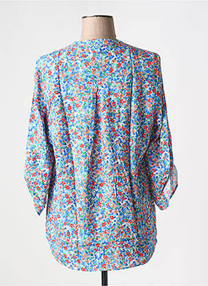 Blouse imprimé fantaisie manches 3/4 bleu EMA BLUE'S femme