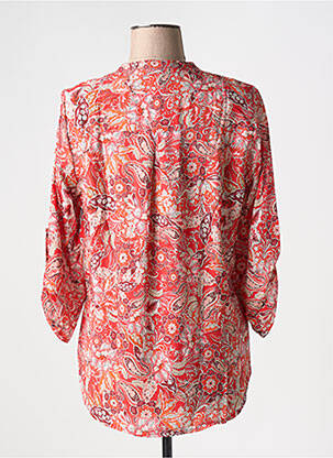 Blouse imprimé fantaisie manches 3/4 rouge EMA BLUE'S femme