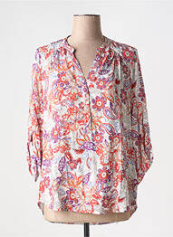 Blouse imprimé fantaisie manches 3/4 beige EMA BLUE'S femme