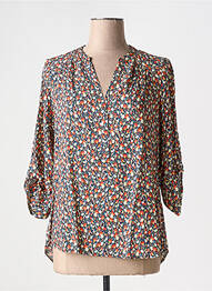 Blouse imprimé fantaisie manches 3/4 bleu EMA BLUE'S femme