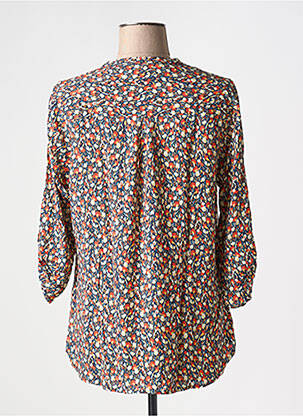 Blouse imprimé fantaisie manches 3/4 bleu EMA BLUE'S femme