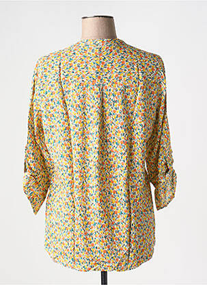 Blouse imprimé fantaisie manches 3/4 jaune EMA BLUE'S femme