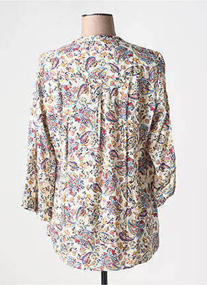 Blouse imprimé fantaisie manches 3/4 beige EMA BLUE'S femme