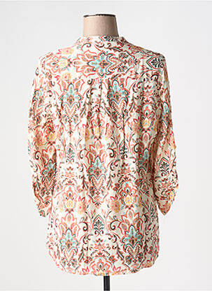 Blouse imprimé fantaisie manches 3/4 beige EMA BLUE'S femme