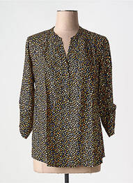 Blouse imprimé fantaisie manches 3/4 noir EMA BLUE'S femme
