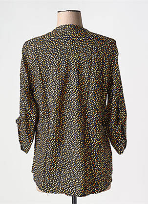 Blouse imprimé fantaisie manches 3/4 noir EMA BLUE'S femme