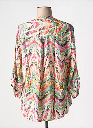 Blouse imprimé fantaisie manches 3/4 beige EMA BLUE'S femme