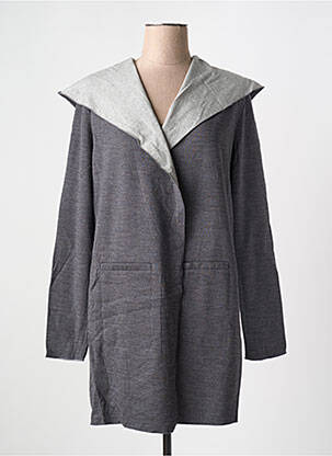 Veste casual coupe droite gris MAJESTIC FILATURES femme