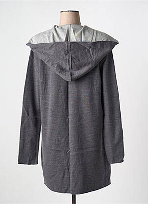 Veste casual coupe droite gris MAJESTIC FILATURES femme