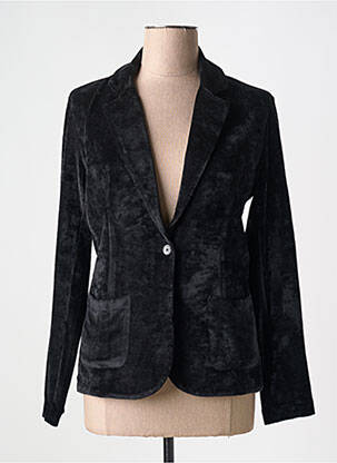 Blazer coupe cintrée noir MAJESTIC FILATURES femme
