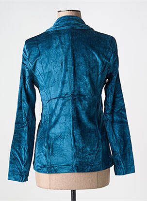 Blazer coupe cintrée bleu MAJESTIC FILATURES femme