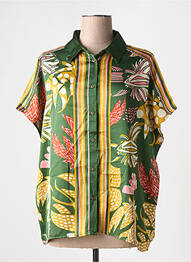 Chemisier manches courtes manches courtes vert ANGE femme