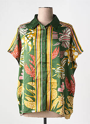 Chemisier vert ANGE pour femme