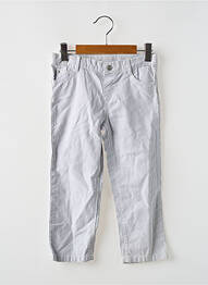 Pantalon slim tissage popeline taille ajustable gris PETIT BATEAU garcon