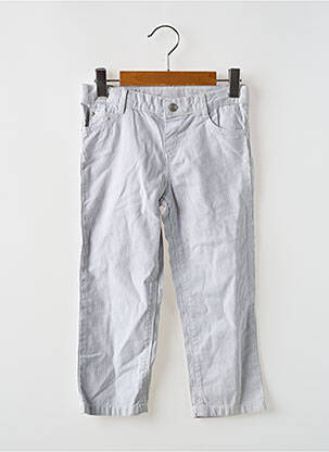 Pantalon slim tissage popeline taille ajustable gris PETIT BATEAU garcon