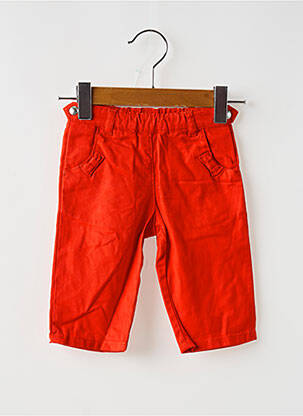Pantalon droit poches taille ajustable rouge PETIT BATEAU fille