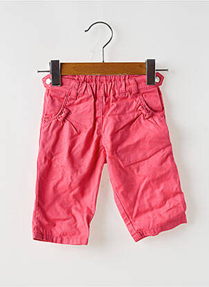 Pantalon droit poches taille ajustable rose PETIT BATEAU fille