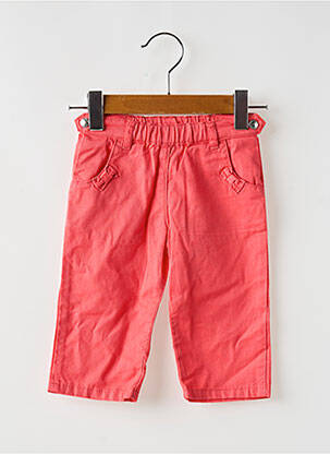 Pantalon droit poches taille ajustable rouge clair PETIT BATEAU fille
