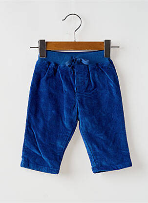 Pantalon droit poches taille élastique bleu PETIT BATEAU garcon