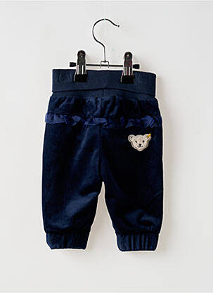 Pantalon droit resserrée sur le bas taille élastique bleu STEIFF fille