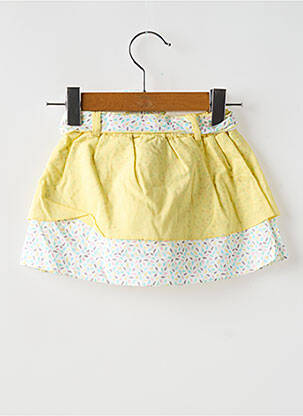 Jupe courte imprimé fantaisie jaune BULLE DE BB fille