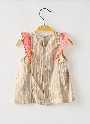 Top imprimé fantaisie manches courtes beige MOULIN ROTY fille