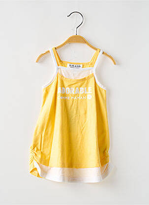 Robe mi-longue fines bretelles fines bretelles jaune BULLE DE BB fille