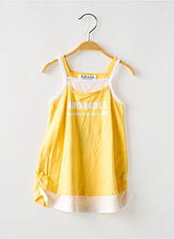 Robe mi-longue fines bretelles fines bretelles jaune BULLE DE BB fille