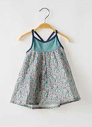 Robe mi-longue fines bretelles fines bretelles bleu MOULIN ROTY fille