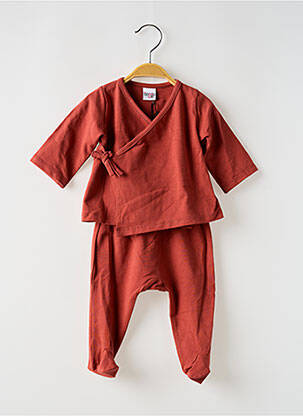 Ensemble pantalon manches longues marron BB AND CO fille
