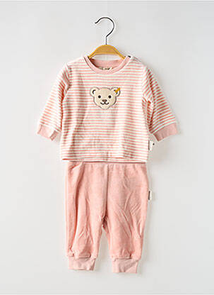 Ensemble pantalon resserrée sur le bas rose STEIFF fille